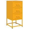 vidaXL Bedside Cabinets 2 pcs Mustard Yellow 36x39x78 cm Steel