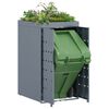 vidaXL Wheelie Bin Storage with Planter Roof for Single 240L Bin