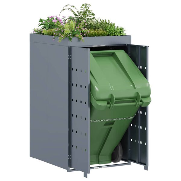 vidaXL Wheelie Bin Storage with Planter Roof for Single 240L Bin