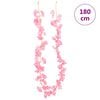 vidaXL Flower Garlands 6 pcs Dark Pink 180 cm