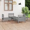 vidaXL 5 Piece Garden Lounge Set Grey Solid Pinewood