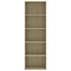 vidaXL 5-Tier Book Cabinet Sonoma Oak 60x30x189 cm Engineered Wood