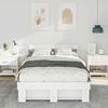 vidaXL Bed Frame with Headboard White 120 x 190 cm Solid Pine Wood