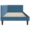 vidaXL Corner Bed Frame with Headboard Blue 100 cm x 200 cm Velvet