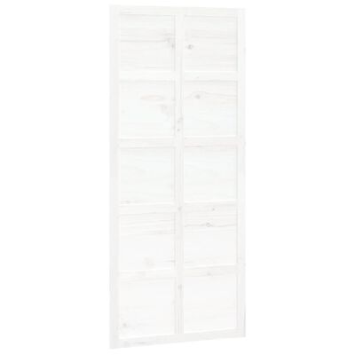 vidaXL Barn Door White 90x1.8x214 cm Solid Wood Pine