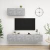 vidaXL 3 Piece TV Cabinet Set Concrete Grey Engineered Wood