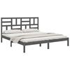 vidaXL Bed Frame without Mattress Grey Solid Wood 200x200 cm