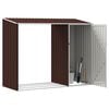 vidaXL Garden Firewood Shed Brown 245x98x159 cm Galvanised Steel