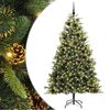 vidaXL Artificial Hinged Christmas Tree with Cones Green 240 cm