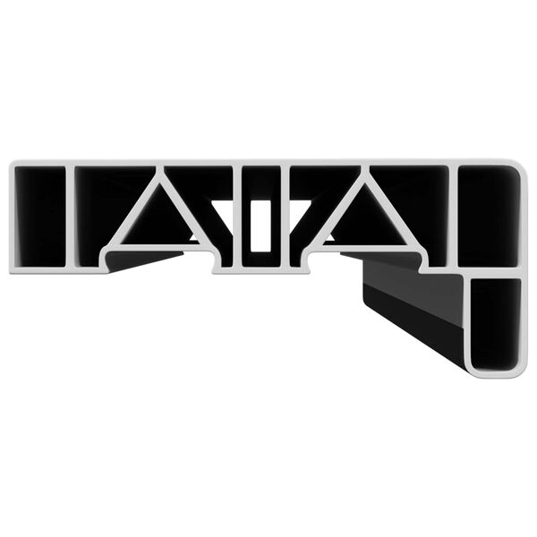 vidaXL Window Sill Black with Wood Grain 80 x 15 x 4.5 cm PVC