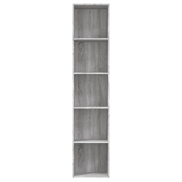vidaXL Book Cabinet Grey Sonoma 40x30x189 cm Engineered Wood