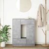 vidaXL Sideboard with Drawers and Doors Concrete Grey 73x31x90 cm