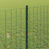 vidaXL Fence with Post Green 1 x 10 m Steel and PVC