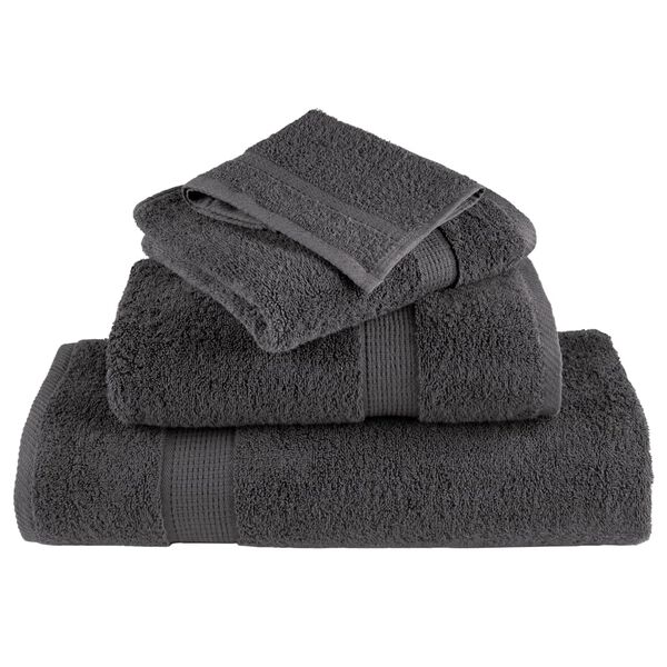 vidaXL Premium Towels "SOLUND" 2 pcs Anthracite 100x200 cm 600 gsm