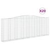 vidaXL Arched Gabion Baskets 20 pcs 400x30x140/160 cm Galvanised Iron