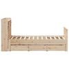 vidaXL Bookcase Bed without Mattress 135x190 cm Double Solid Wood Pine