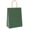 vidaXL Paper Bags 250 pcs with Handles Green 21x11x28 cm