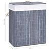 vidaXL Bamboo Laundry Basket Grey 100 L