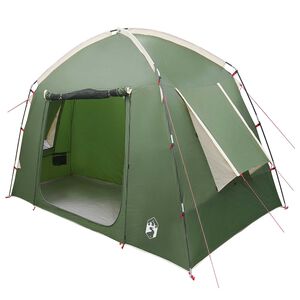 vidaXL Cabin Tent with Roof Green 210 x 210 x 138 cm Polyester