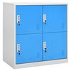 vidaXL Locker Cabinets 5 pcs Light Grey and Blue 90x45x92.5 cm Steel