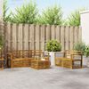 vidaXL Sofa Sets 6 pcs Natural Solid Acacia Wood