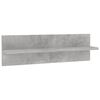 vidaXL Wall Shelf 2 pcs Concrete Grey 60x11.5x18 cm Engineered Wood