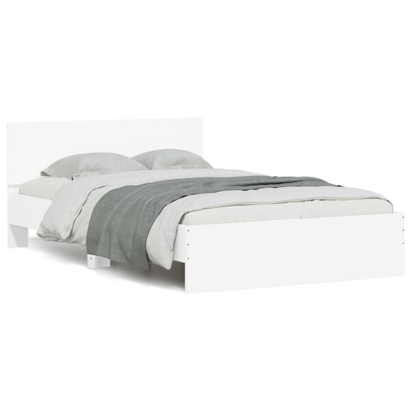 vidaXL Bed Frame without Mattress White 120x190 cm Small Double