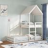 vidaXL Bunk Bed with Roof White 80x200 cm Solid Wood Pine