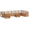 vidaXL Outdoor Sofa Set 11 pcs Natural
