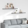 vidaXL Floating Wall Shelves 2 pcs Grey 120x23.5x3.8 cm MDF