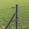 vidaXL Fence Post Grey 10 x 0.4 m (40 x 40 mm mesh) Steel and PVC