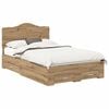 vidaXL Bed Frame with Drawer Artisan Oak 120 x 200 cm Engineered Wood