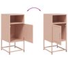 vidaXL Bedside Cabinet Pink 36x39x78 cm Steel