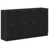 vidaXL Sideboard 2 pcs Black Oak 60 x 30 x 70 cm Engineered Wood