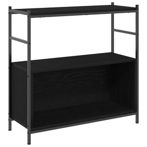 vidaXL Bookshelf 80 x 30 x 78.5 cm Engineered Wood Black Oak