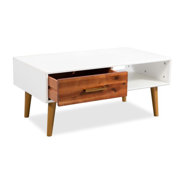 vidaXL Coffee Table Solid Acacia Wood 90x50x40 cm