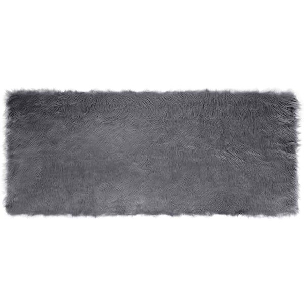 vidaXL Faux Sheepskin Rug Tafalla Anthracite 80 x 200 cm Polyester