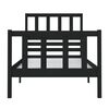 vidaXL Bed Frame without Mattress Black Small Single Solid Wood