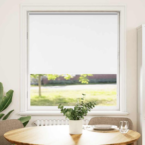 vidaXL Roller Blind Blackout White 95x175 cm Fabric Width 90.7 cm Polyester