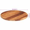 vidaXL Table Top Solid Wood Acacia Round 25-27 mm 50 cm
