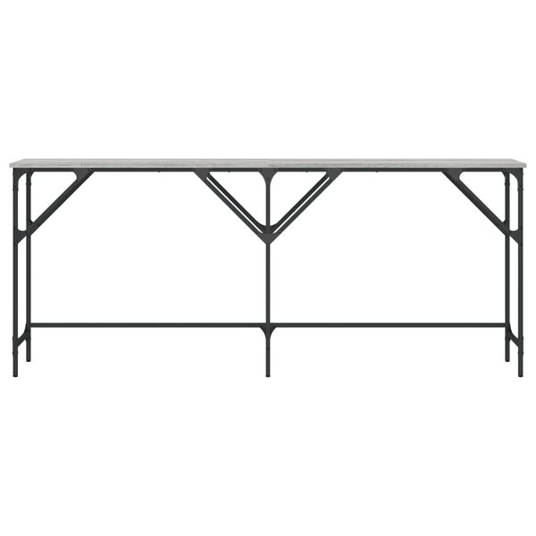 vidaXL Console Table Grey Sonoma 180x29x75 cm Engineered Wood