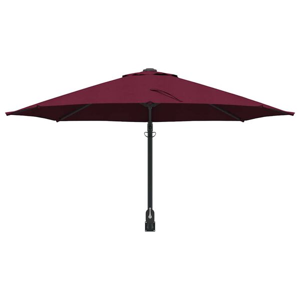 vidaXL Garden Parasol Red and Black 248 x 248 x 148 cm
