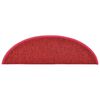 vidaXL Stair Mats 10 pcs 56x17x3 cm Red Half Round
