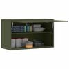 vidaXL Wall Cabinet for Garage with Gas-lift Door Olive green