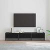 vidaXL TV Units 2 pcs Black Oak 210 x 35 x 41 cm Engineered wood