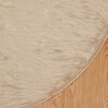vidaXL Faux Sheepskin Rug Tafalla Beige Ø 80 cm Polyester