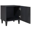vidaXL Bedside Cabinet with Door Black 40 x 33 x 46 cm