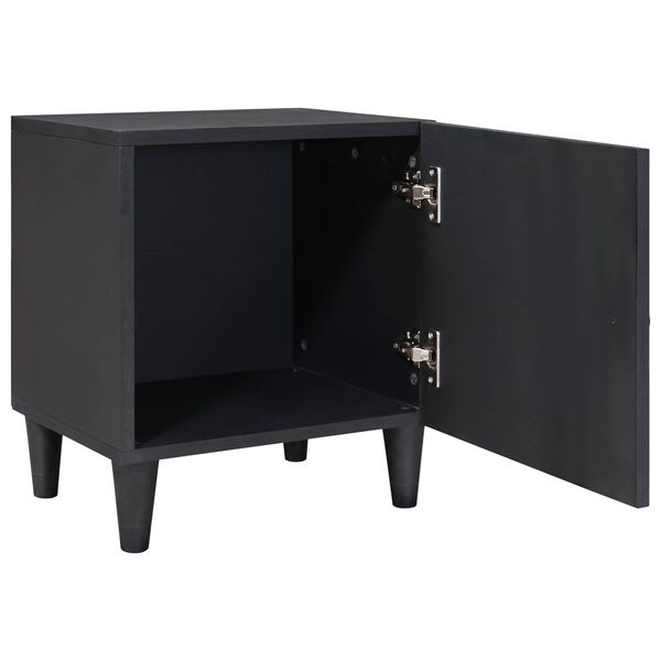 vidaXL Bedside Cabinet with Door Black 40 x 33 x 46 cm