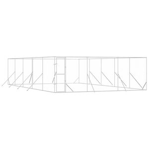 vidaXL Outdoor Dog Kennel Silver 6x10x2 m Galvanised Steel