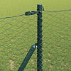 vidaXL Fence Post Green 50 x 1.4 m (36 mm mesh) Steel and PVC